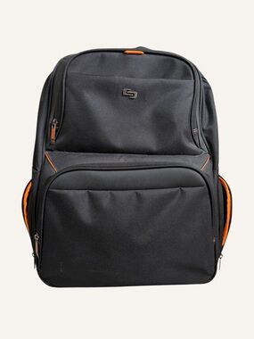 Solo New York Everyday Ambition 17.3" Laptop Backpack Black Orange Padded